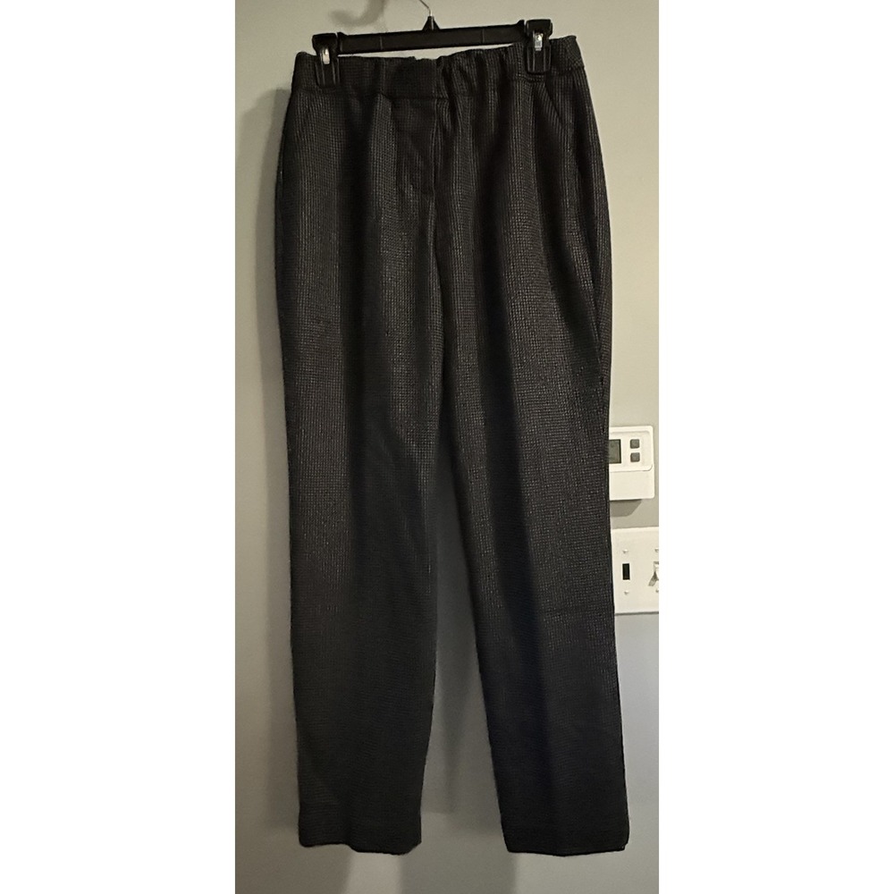 Talbots Pants Lined Plaid Check Dotted Pattern Wool Blend Trousers Womens Size 6